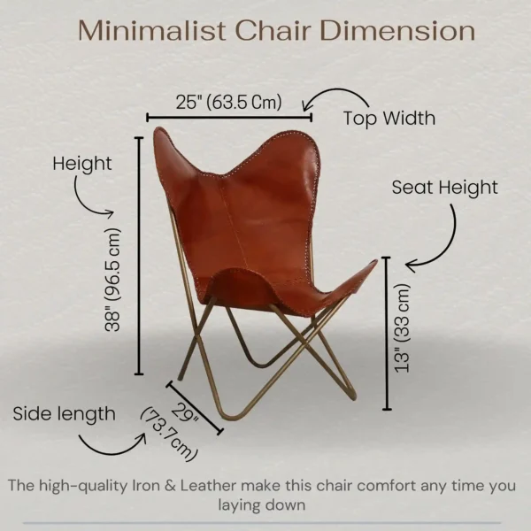 Leather Butterfly Chair - SAINT STAG