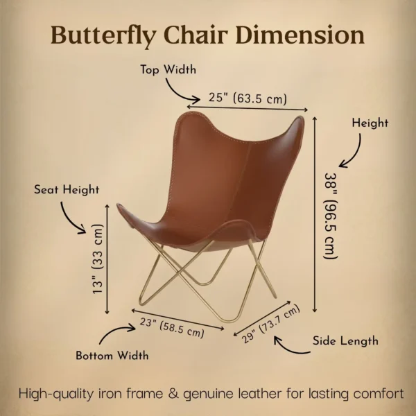 Leather Butterfly Chair - SAINT STAG (8)
