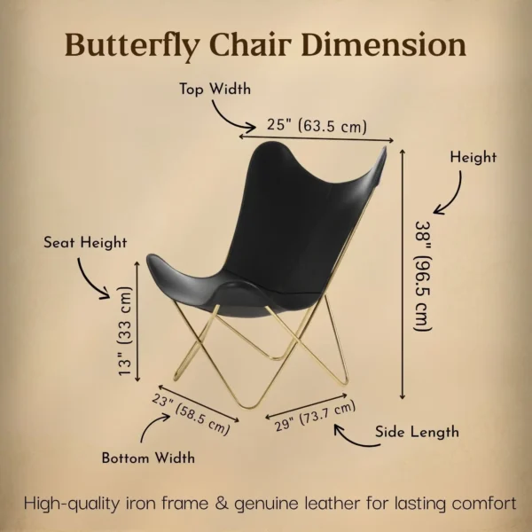 Leather Butterfly Chair - SAINT STAG