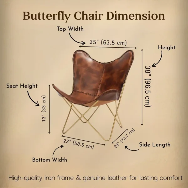 Leather Butterfly Chair - SAINT STAG