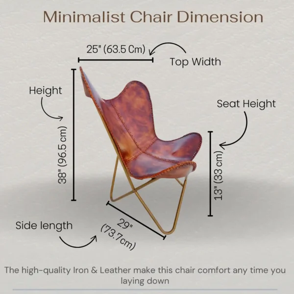Leather Butterfly Chair - SAINT STAG