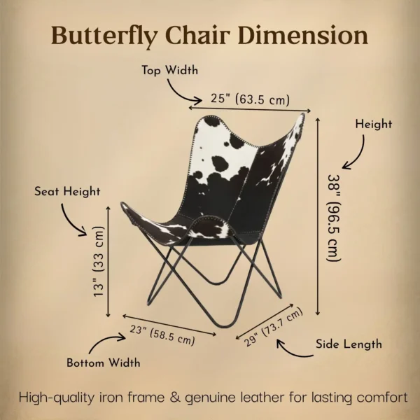Leather Butterfly Chair - SAINT STAG