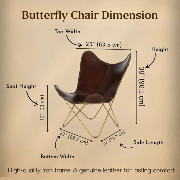 Leather Butterfly Chair - SAINT STAG