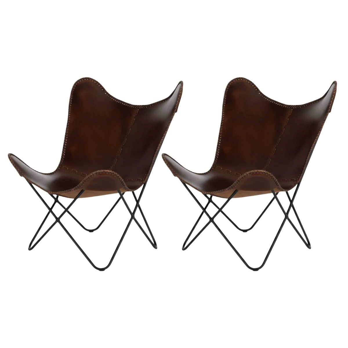 Leather Butterfly Chair - SAINT STAG