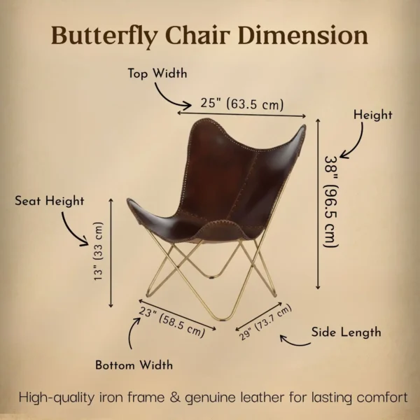 Leather Butterfly Chair - SAINT STAG