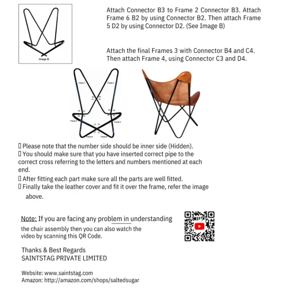 Leather Butterfly Chair Stand - SAINT STAG