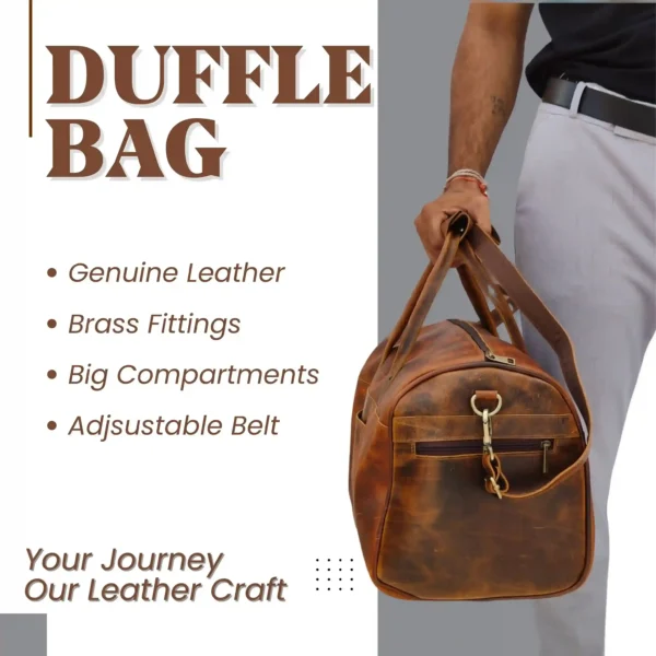 Leather Duffle Bag - SAINT STAG