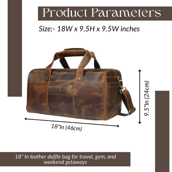 Leather Duffle Bag - SAINT STAG