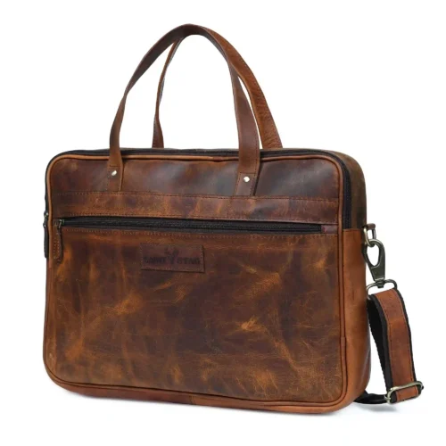 Leather Messenger Bag - SAINT STAG