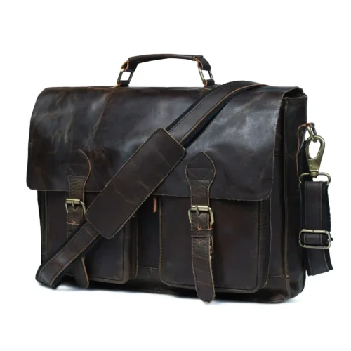 Leather Messenger Bag - SAINT STAG