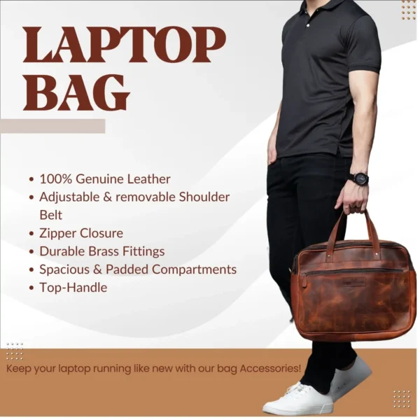 Leather Messenger Bag - SAINT STAG
