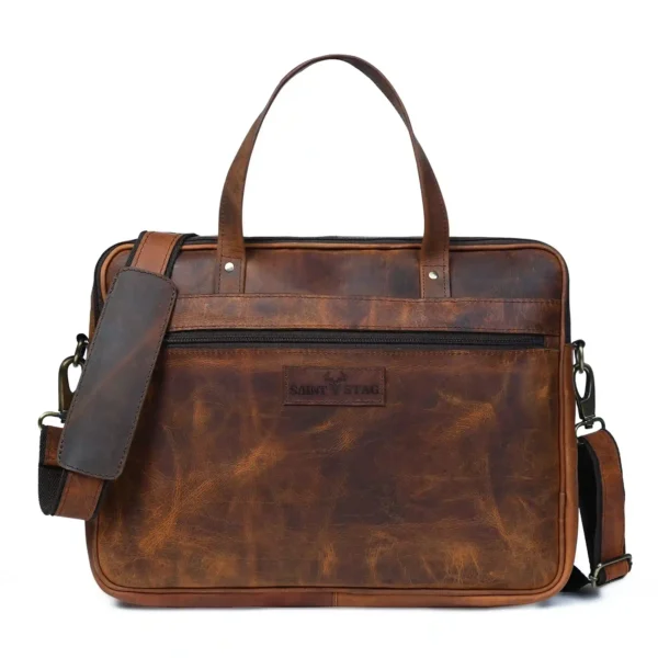 Leather Messenger Bag - SAINT STAG