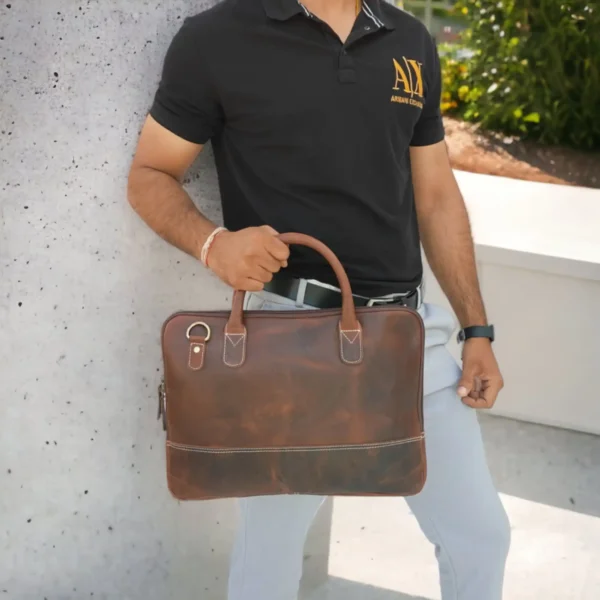 Leather Messener Bag - SAINT STAG