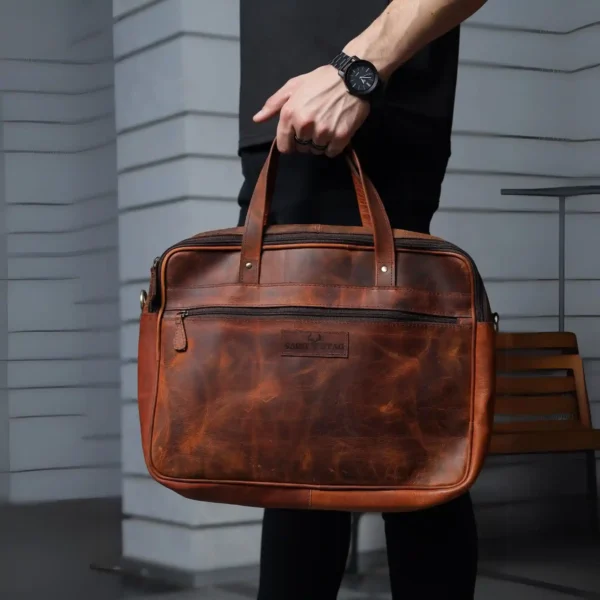 Leather Messenger Bag - SAINT STAG