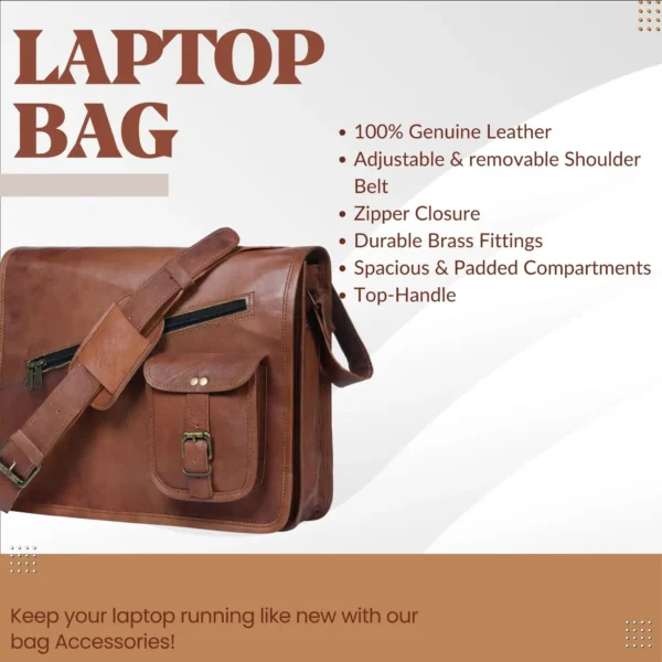 Leather Messenger Bag - SAINT STAG