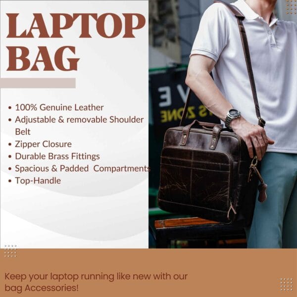 Leather Messenger Bag - SAINT STAG