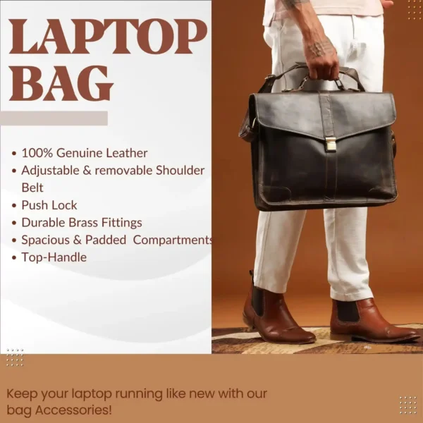 Leather Messenger Bag - SAINT STAG