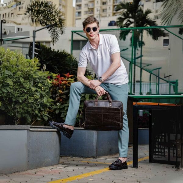 Leather Messenger Bag - SAINT STAG