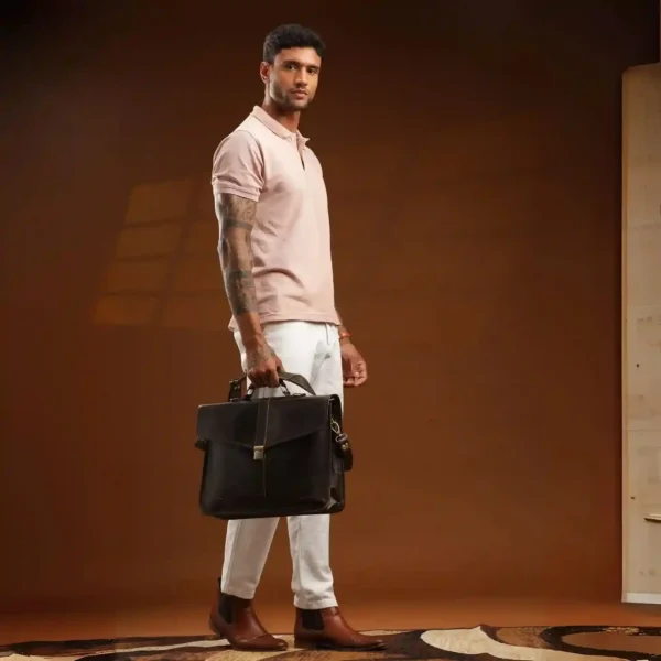 Leather Messenger Bag - SAINT STAG