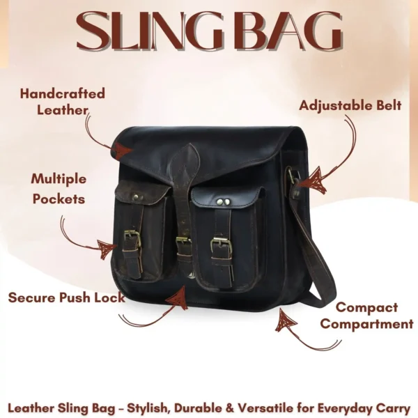 Leather Sling Bag - SAINT STAG