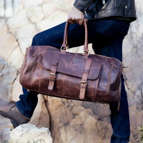 Leather Duffle Bag - SAINT STAG