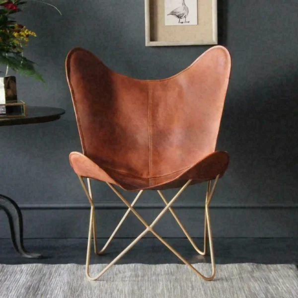 Leather Butterfly Chair - SAINT STAG