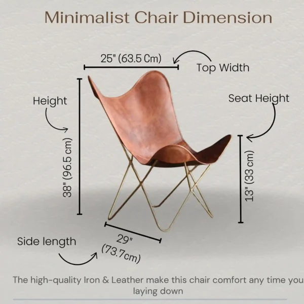 Leather Butterfly Chair - SAINT STAG