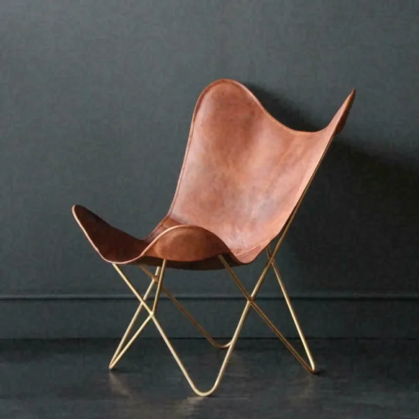 Leather Butterfly Chair - SAINT STAG