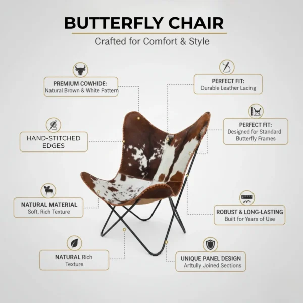 Leather Butterfly Chair - SAINT STAG