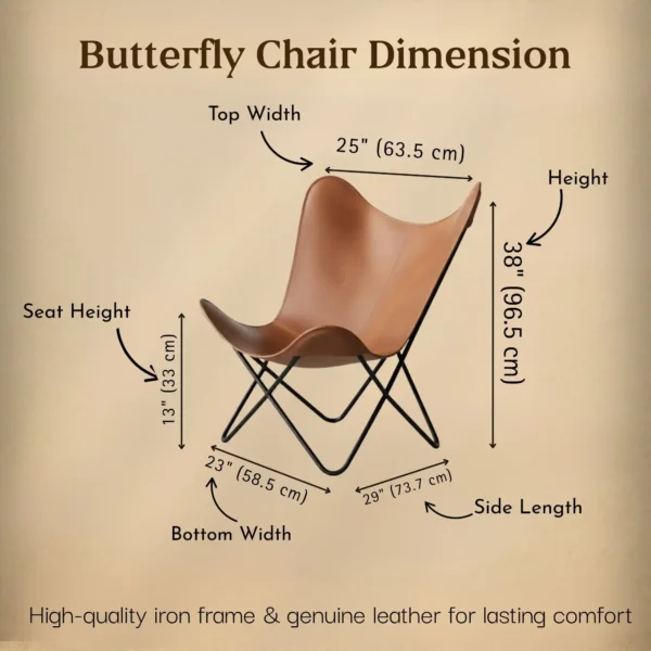 Leather Butterfly Chair - SAINT STAG