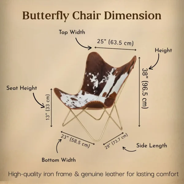 Leather Butterfly Chair - SAINT STAG