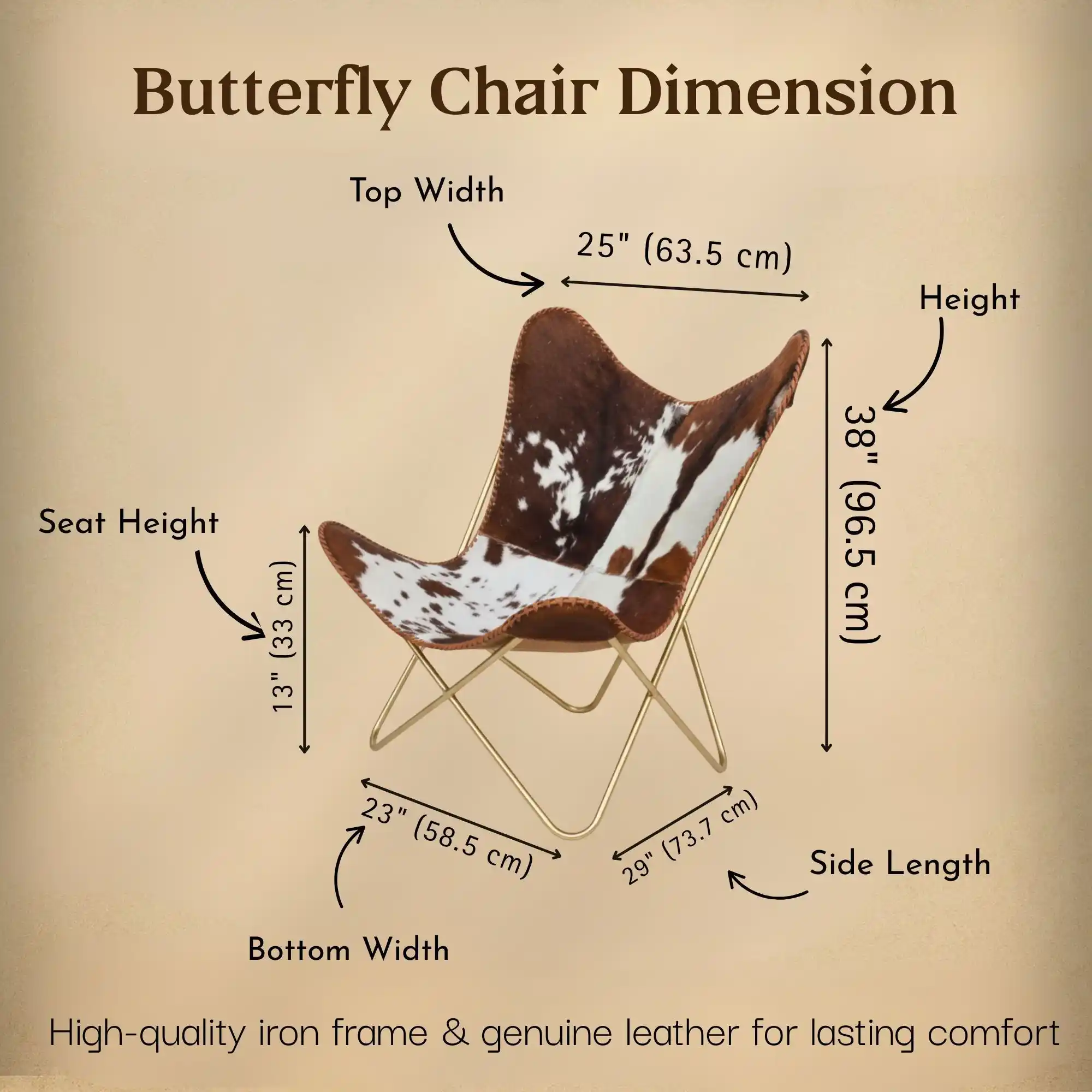 Leather Butterfly Chair - SAINT STAG