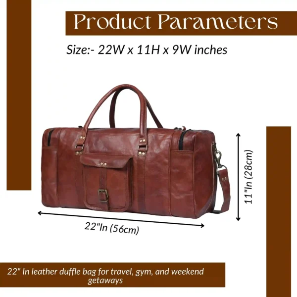 Leather Duffle Bag - SAINT STAG