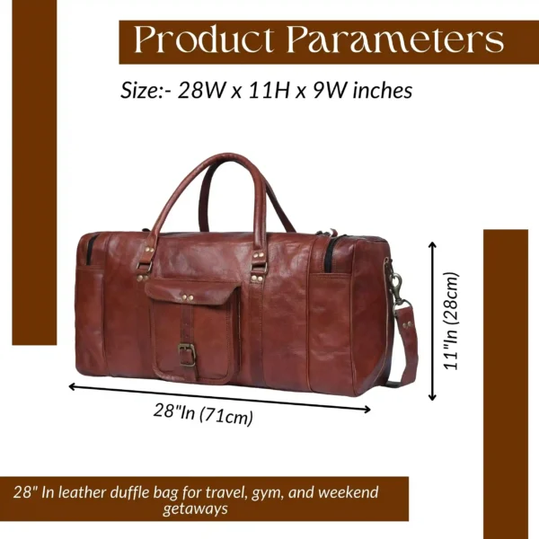 Leather Duffle Bag - SAINT STAG