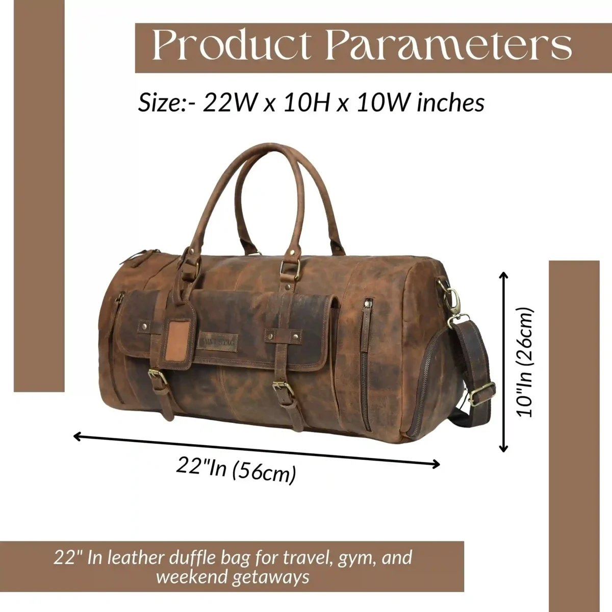 Leather Duffle Bag - SAINT STAG