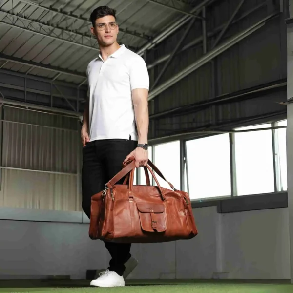 Leather Duffle Bag - SAINT STAG