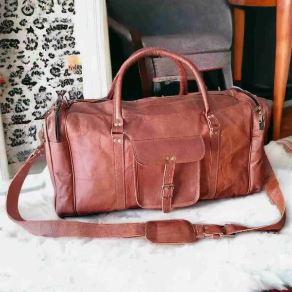 Leather Duffle Bag - SAINT STAG