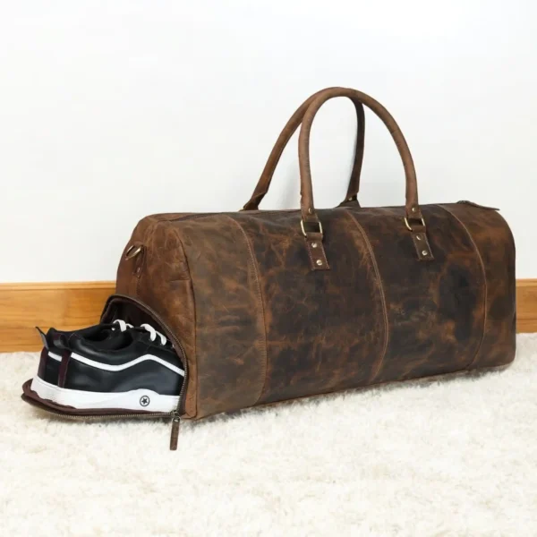 Leather Duffle Bag - SAINT STAG (8)