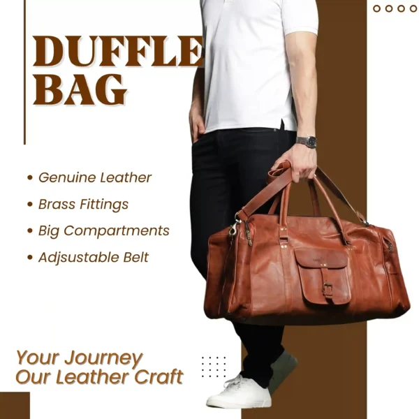 Leather Duffle Bag - SAINT STAG