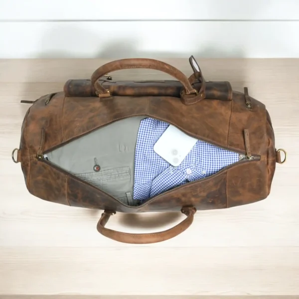 Leather Duffle Bag - SAINT STAG (9)