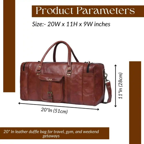 Leather Duffle Bag - SAINT STAG