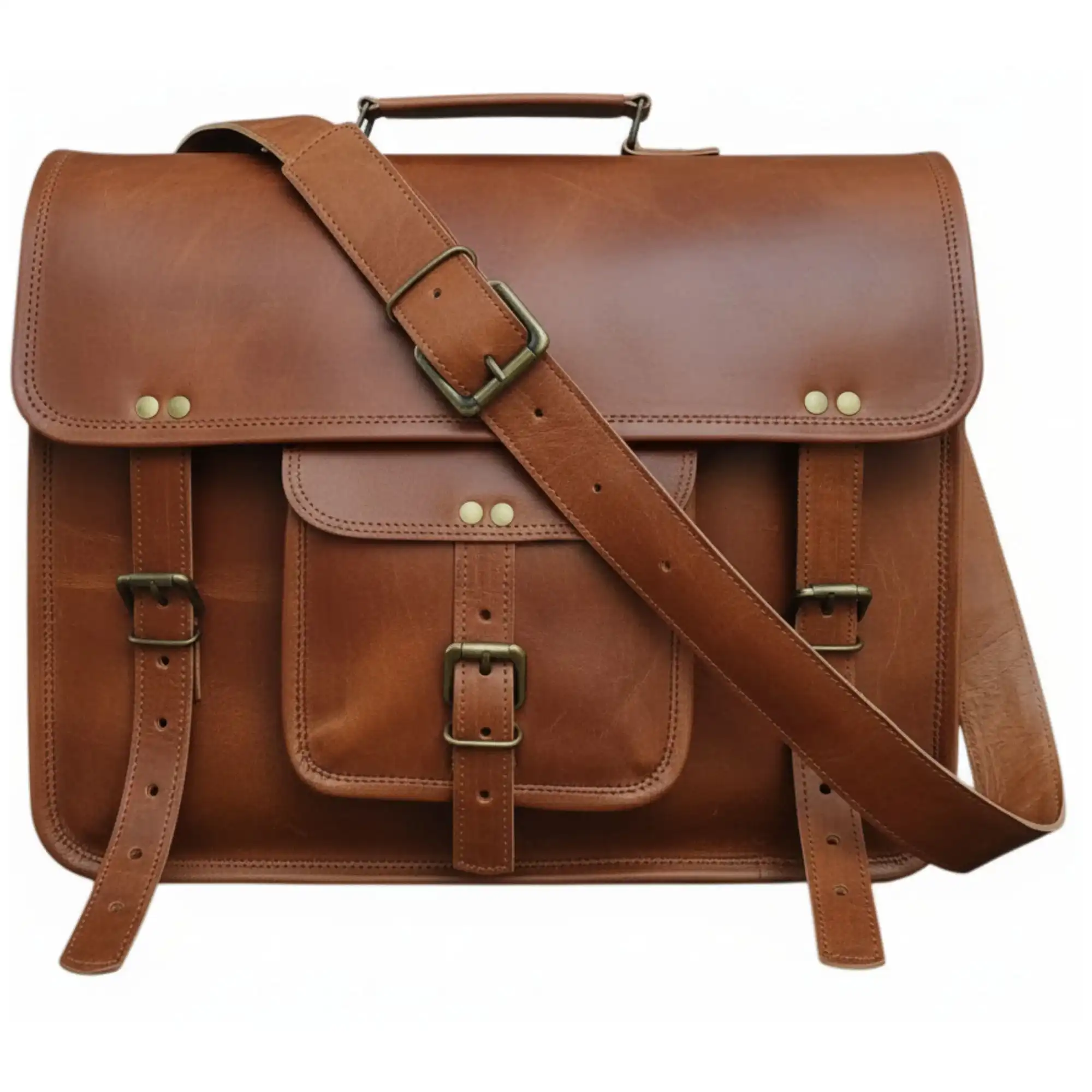 Leather Messenger Bag - SAINT STAG