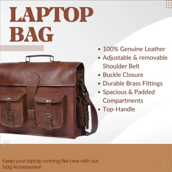 Leather Messenger Bag - SAINT STAG