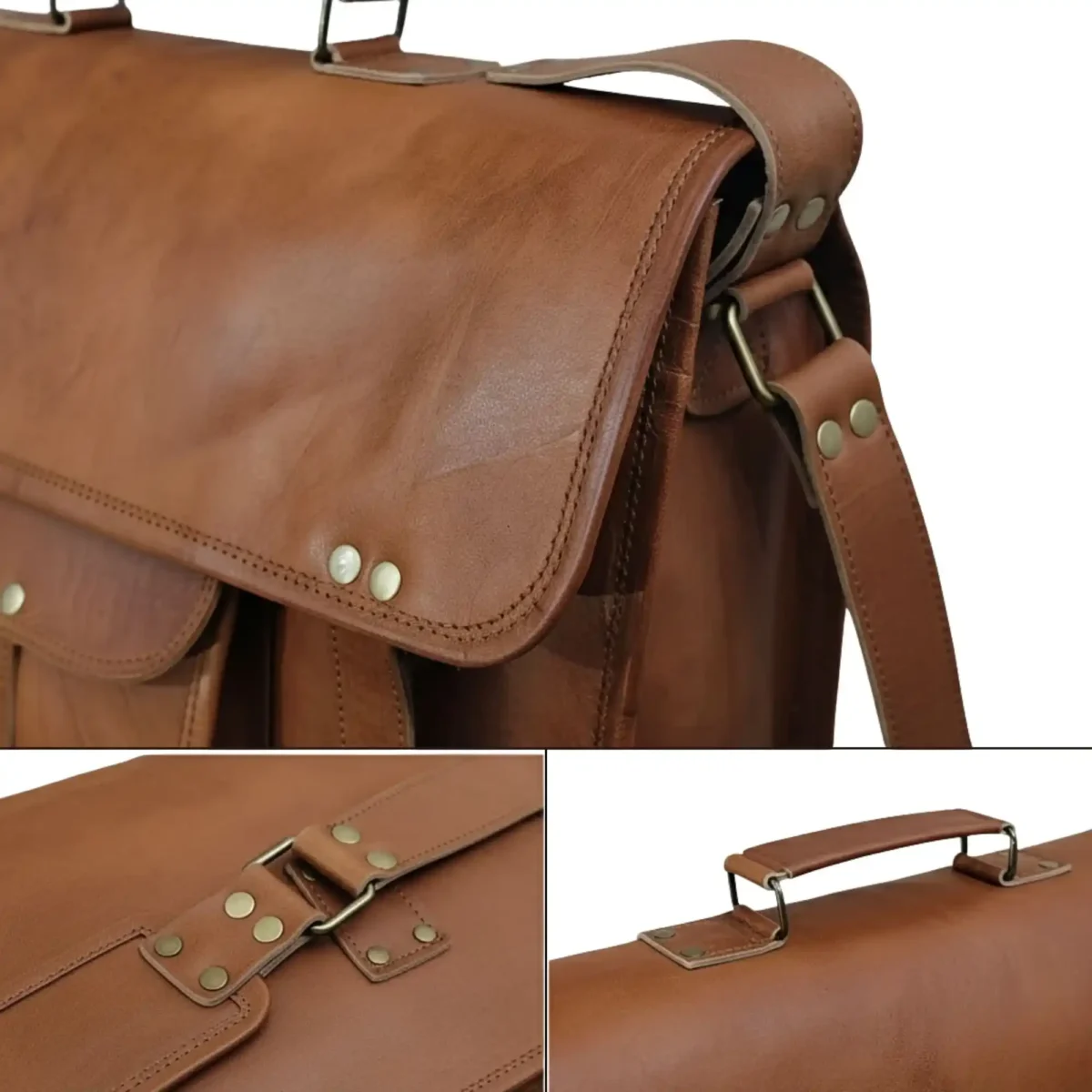 Leather Messenger Bag - SAINT STAG