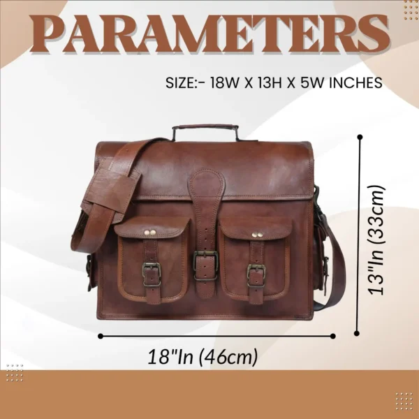 Leather Messenger Bag - SAINT STAG