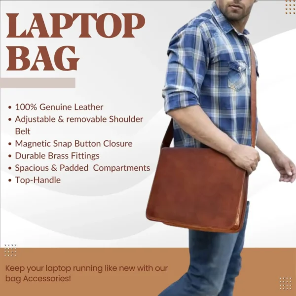 Leather Messenger Bag - SAINT STAG