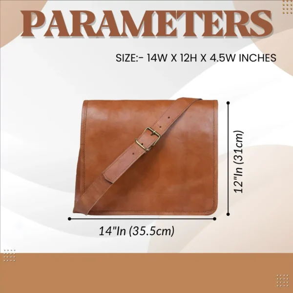 Leather Messenger Bag - SAINT STAG