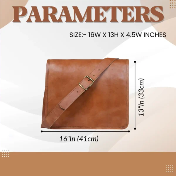 Leather Messenger Bag - SAINT STAG
