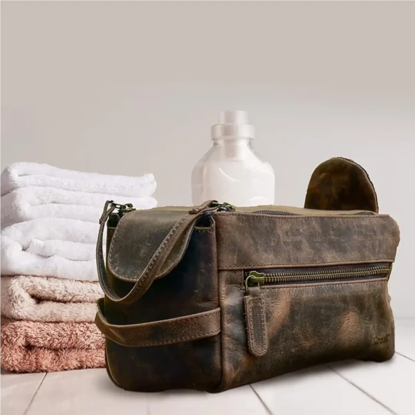 Leather Toiletry Bag - SAINTSTAG