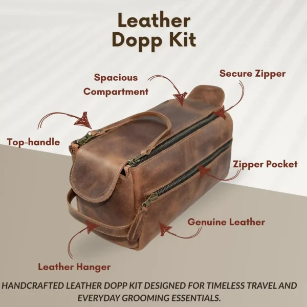 Leather Toiletry Bag - SAINTSTAG